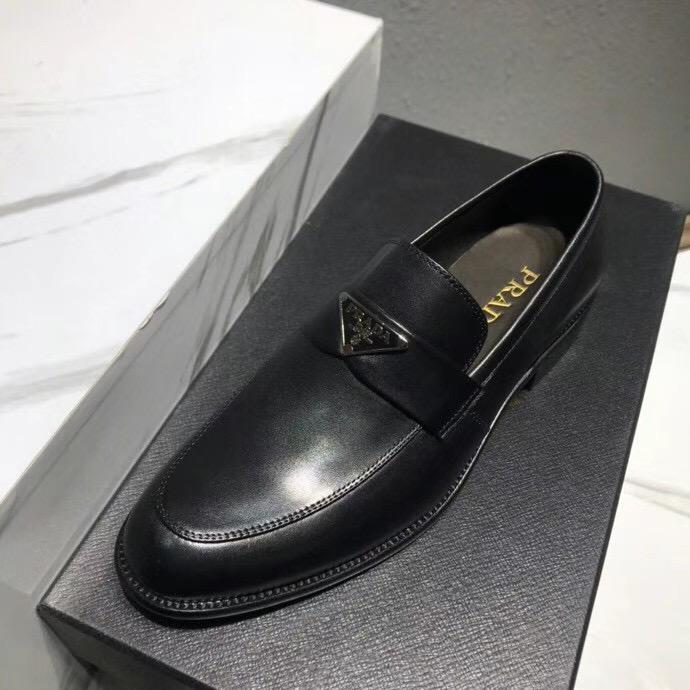 Giày lười Prada siêu cấp họa tiết logo tam giác GLP39