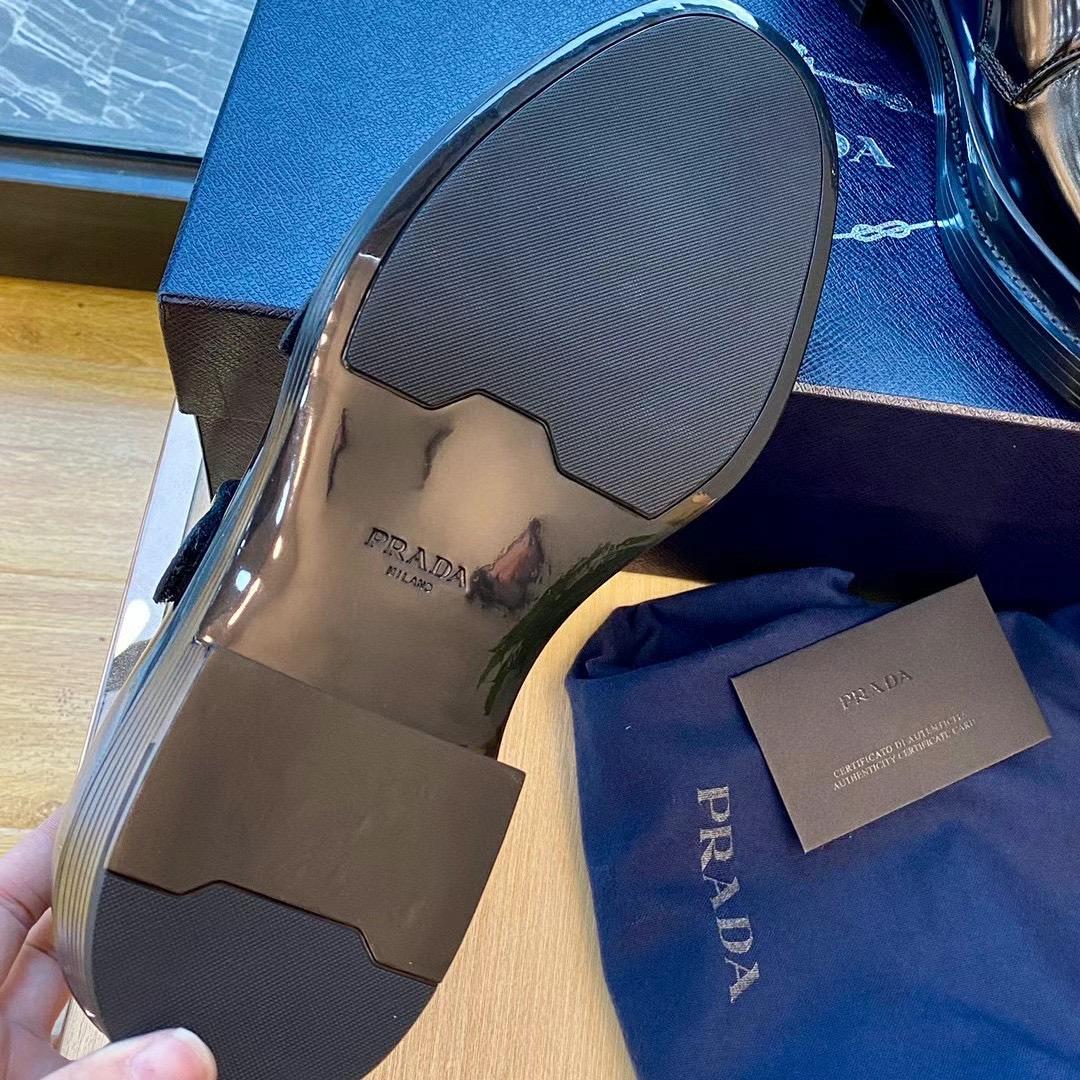 Giày lười Prada like au đế cao khóa lệch GLP33