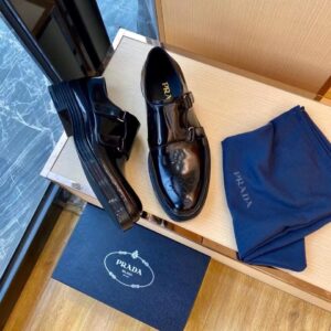 Giày lười Prada like au đế cao khóa lệch GLP33