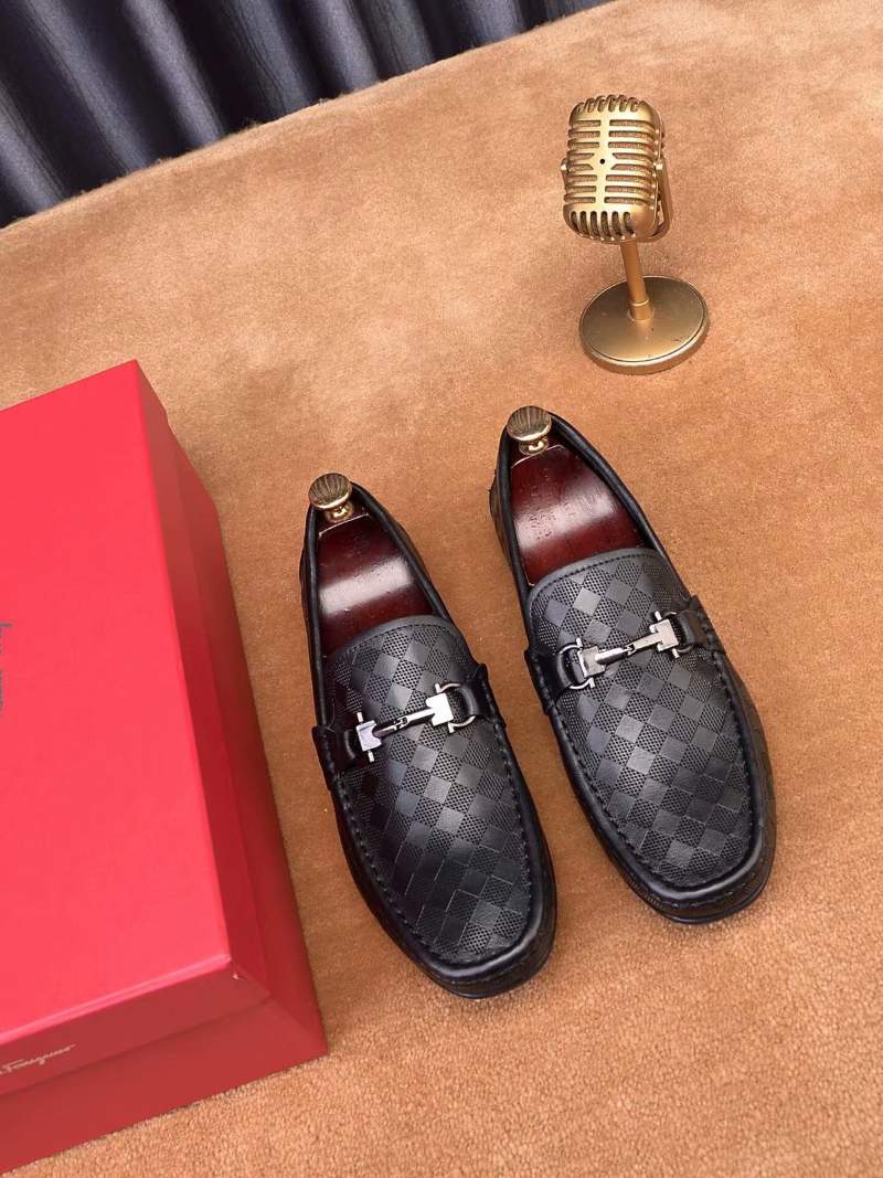 Giày lười Salvatore Ferragamo siêu cấp họa tiết caro