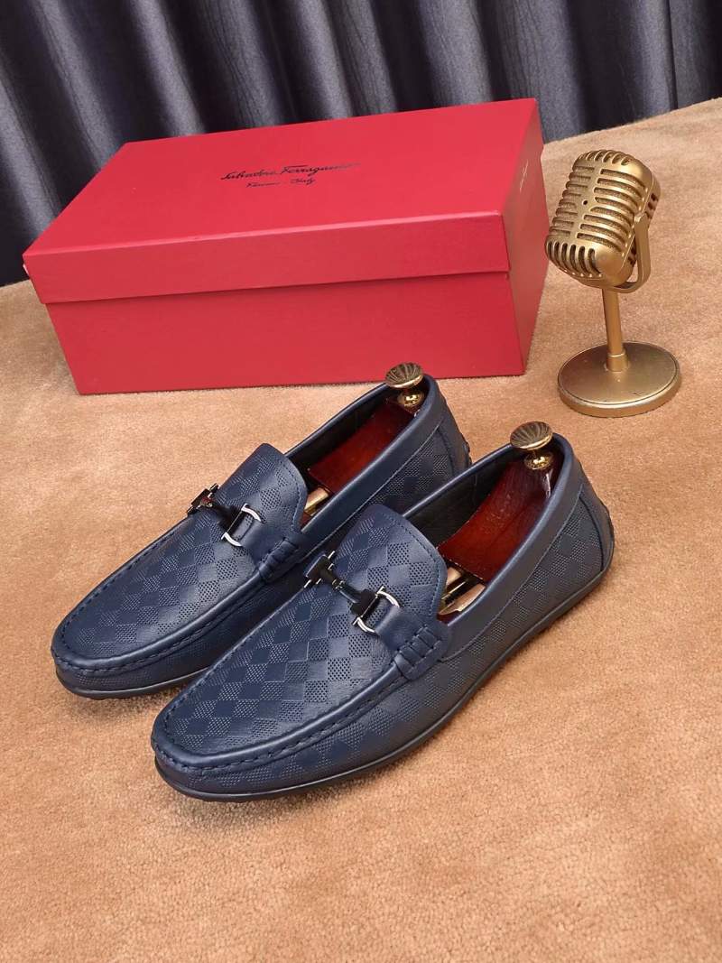 Giày lười Salvatore Ferragamo siêu cấp họa tiết caro