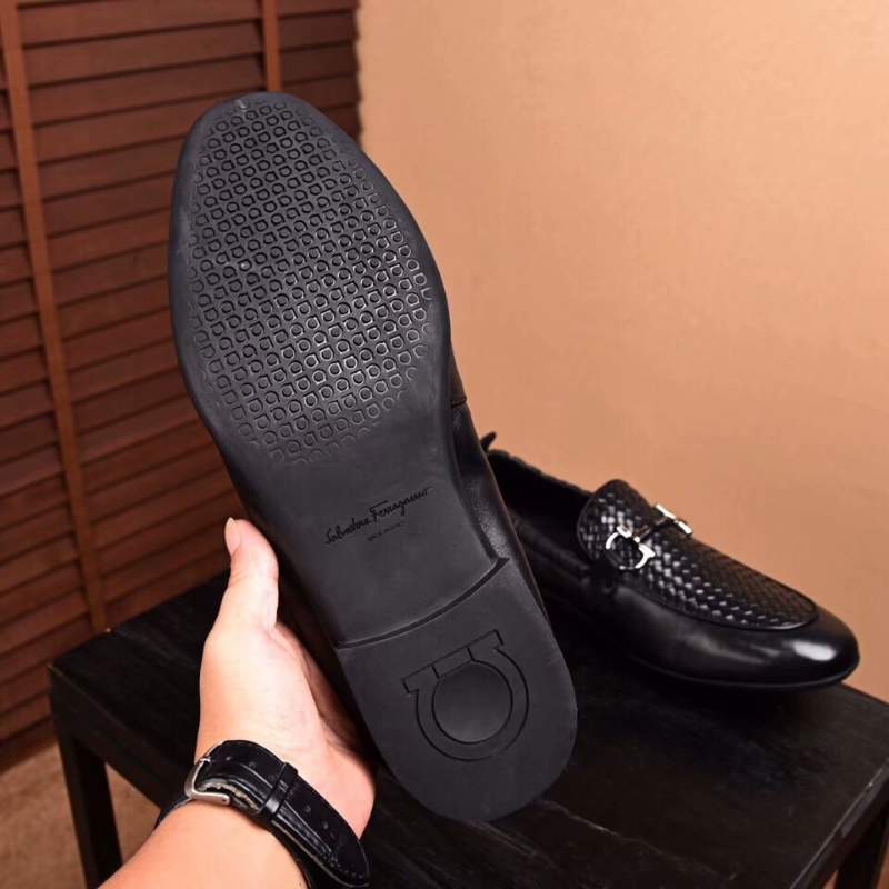 Giày lười Salvatore Ferragamo siêu cấp họa tiết đan chéo