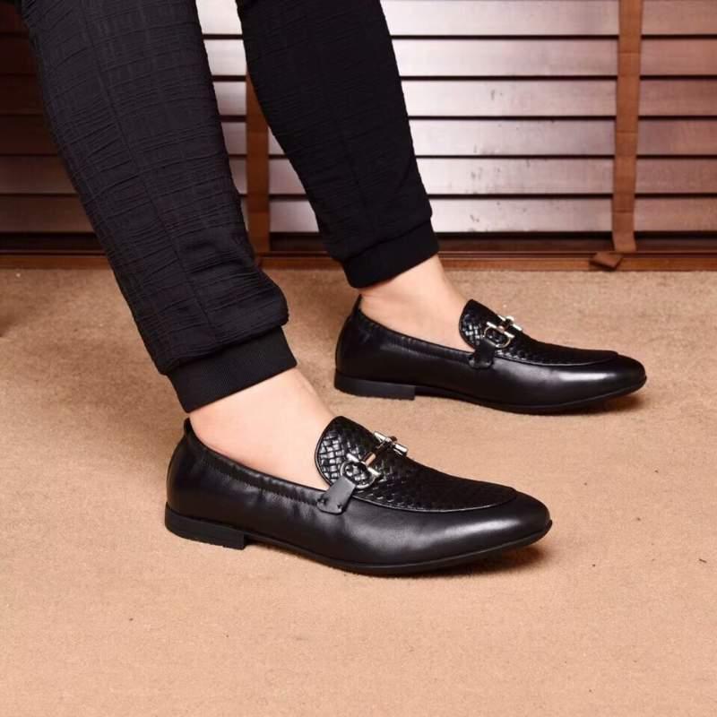 Giày lười Salvatore Ferragamo siêu cấp họa tiết đan chéo