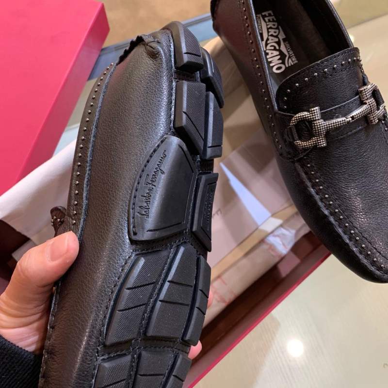 Giày lười Salvatore Ferragamo siêu cấp họa tiết viền đính hạt