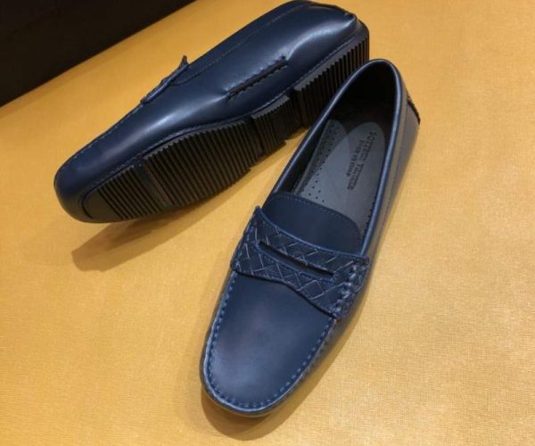 Giày lười Salvatore Ferragamo siêu cấp tag ẩn màu xanh navy
