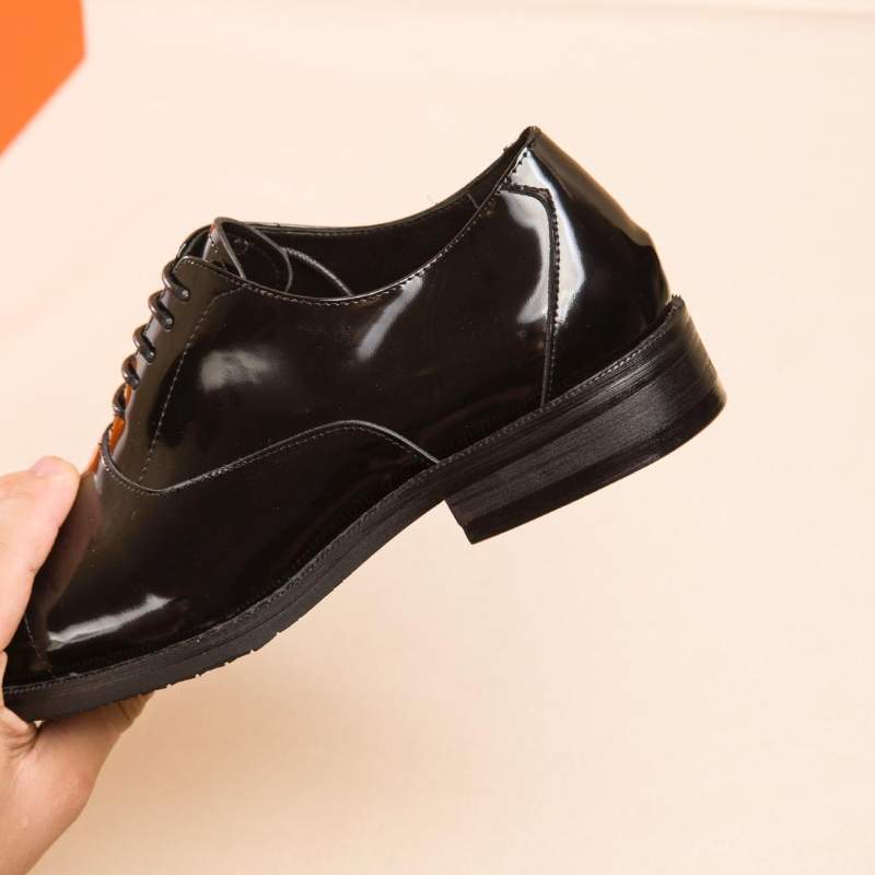 Giày nam Hermes siêu cấp họa tiết da bóng GNHM03