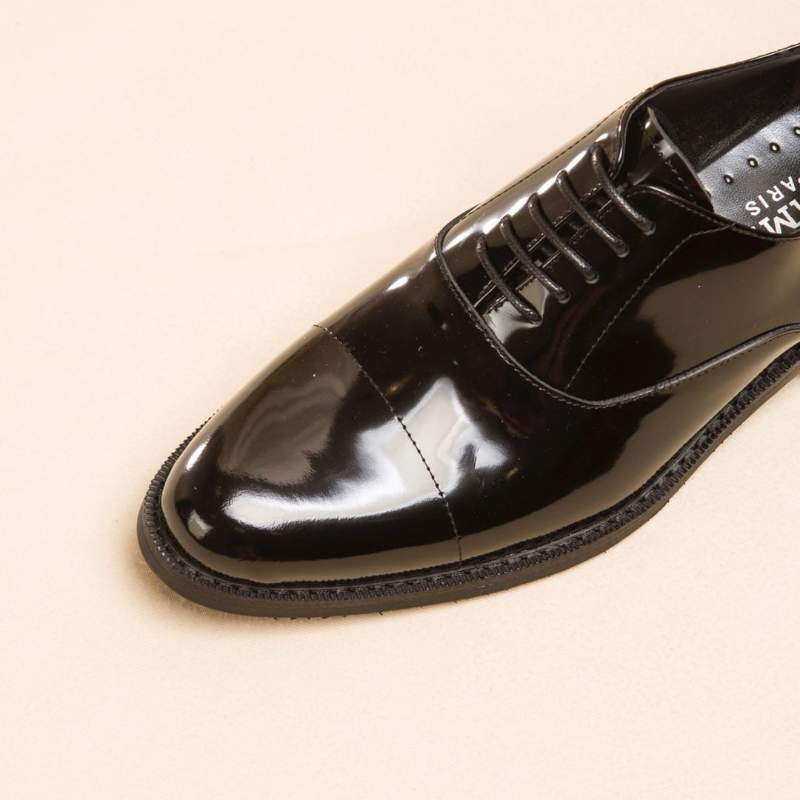 Giày nam Hermes siêu cấp họa tiết da bóng GNHM03