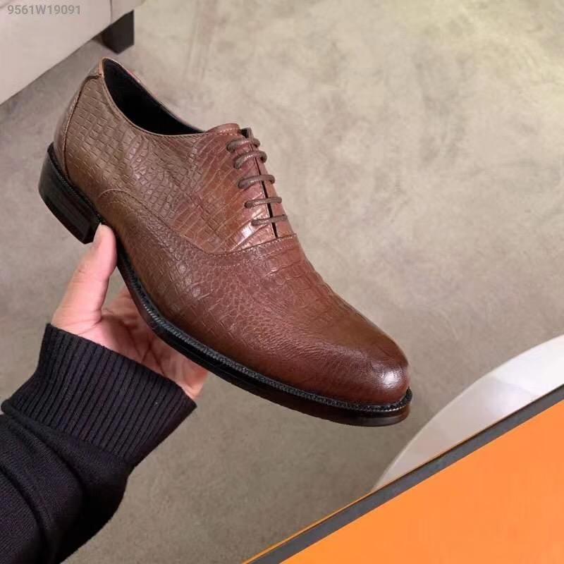 Giày nam Hermes siêu cấp họa tiết da rắn GNHM01