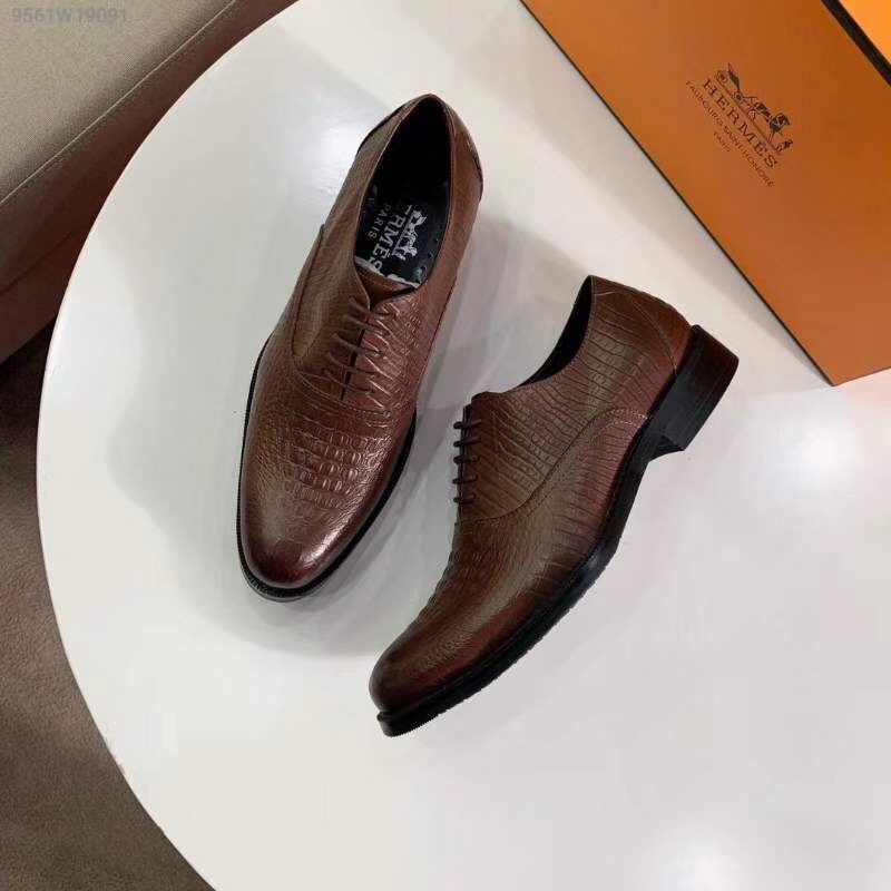 Giày nam Hermes siêu cấp họa tiết da rắn GNHM01