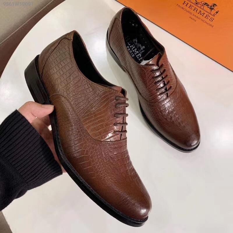 Giày nam Hermes siêu cấp họa tiết da rắn GNHM01