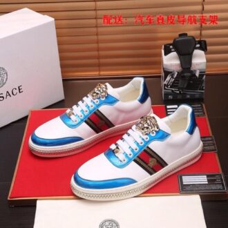 Giày nam Versase siêu cấp họa tiết logo vàng GNV26