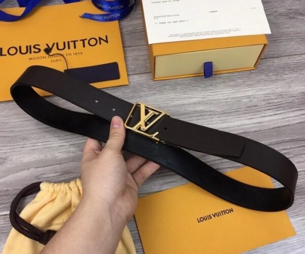 Thắt lưng nam Louis Vuitton like au Caro mặt vàngTLLV64