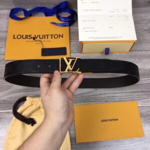 Thắt lưng nam Louis Vuitton like au Caro mặt vàngTLLV64