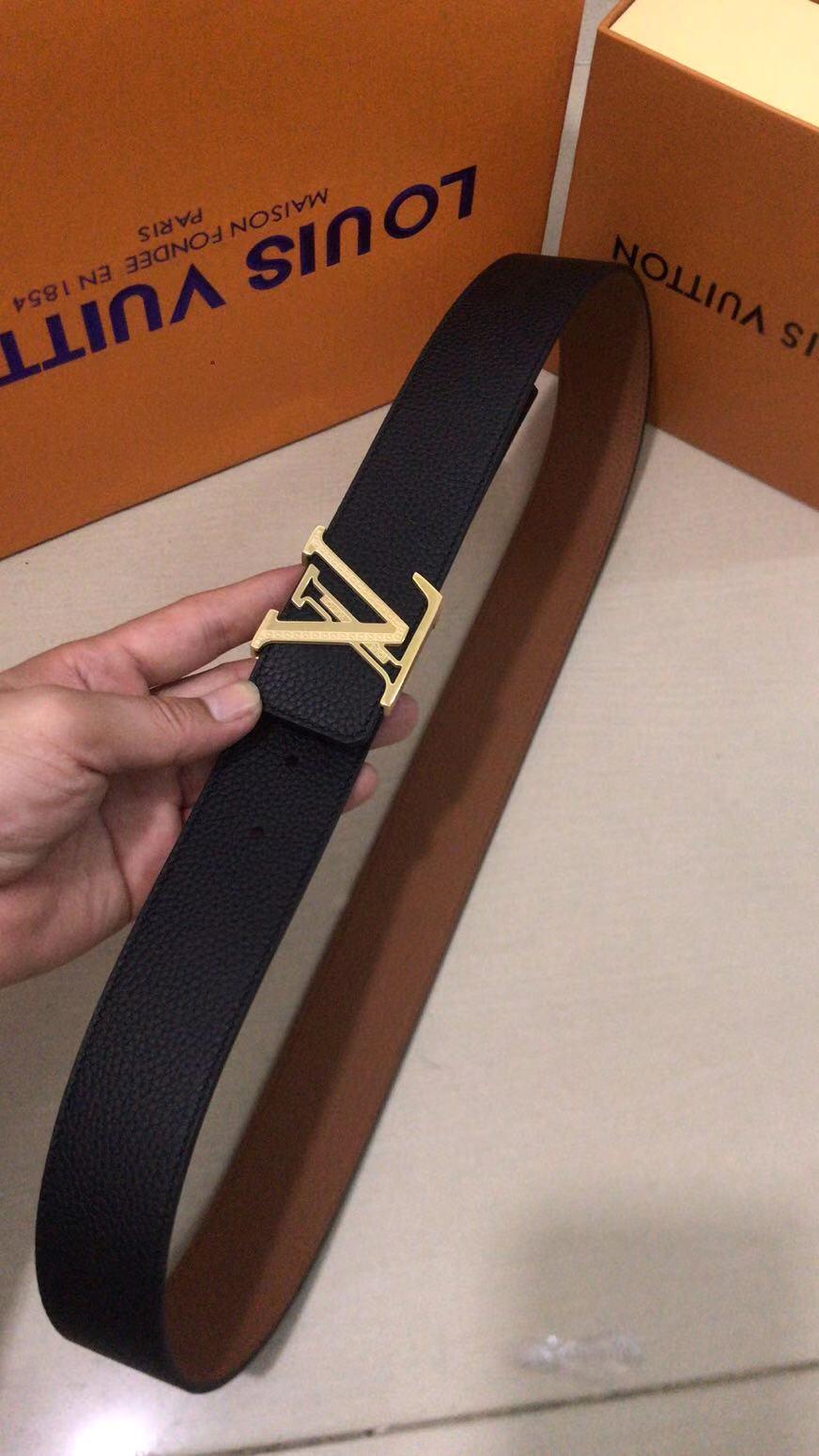 Thắt lưng nam Louis Vuitton họa tiết logo đính đá TLLV73