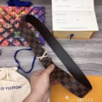 Thắt lưng nam Louis Vuitton Like au họa tiết caro nâu TLLV52