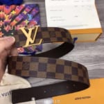 Thắt lưng nam Louis Vuitton Like au họa tiết caro nâu TLLV52