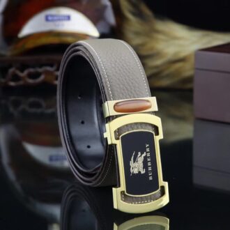 Thắt lưng nam Burberry siêu cấp da nhăn khóa vuông họa tiết ngựa