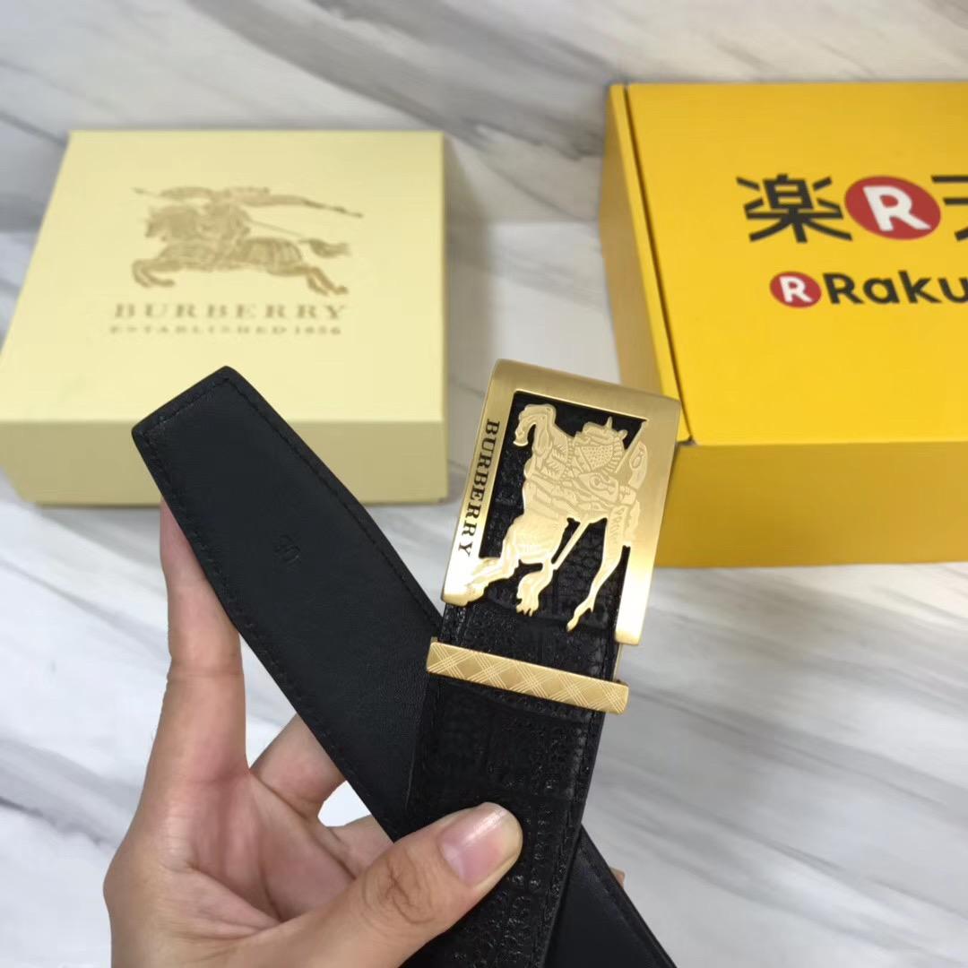 Thắt lưng nam Burberry siêu cấp da vân họa tiết ngựa