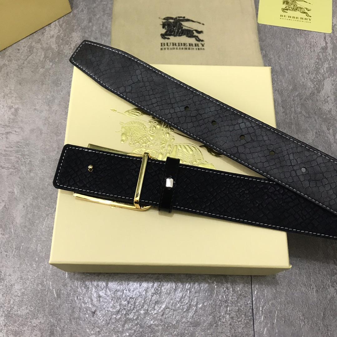 Thắt lưng nam Burberry siêu cấp khóa chữ B ngựa vàng