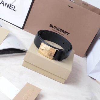 Thắt lưng nam Burberry siêu cấp mặt vuông họa tiết ngựa