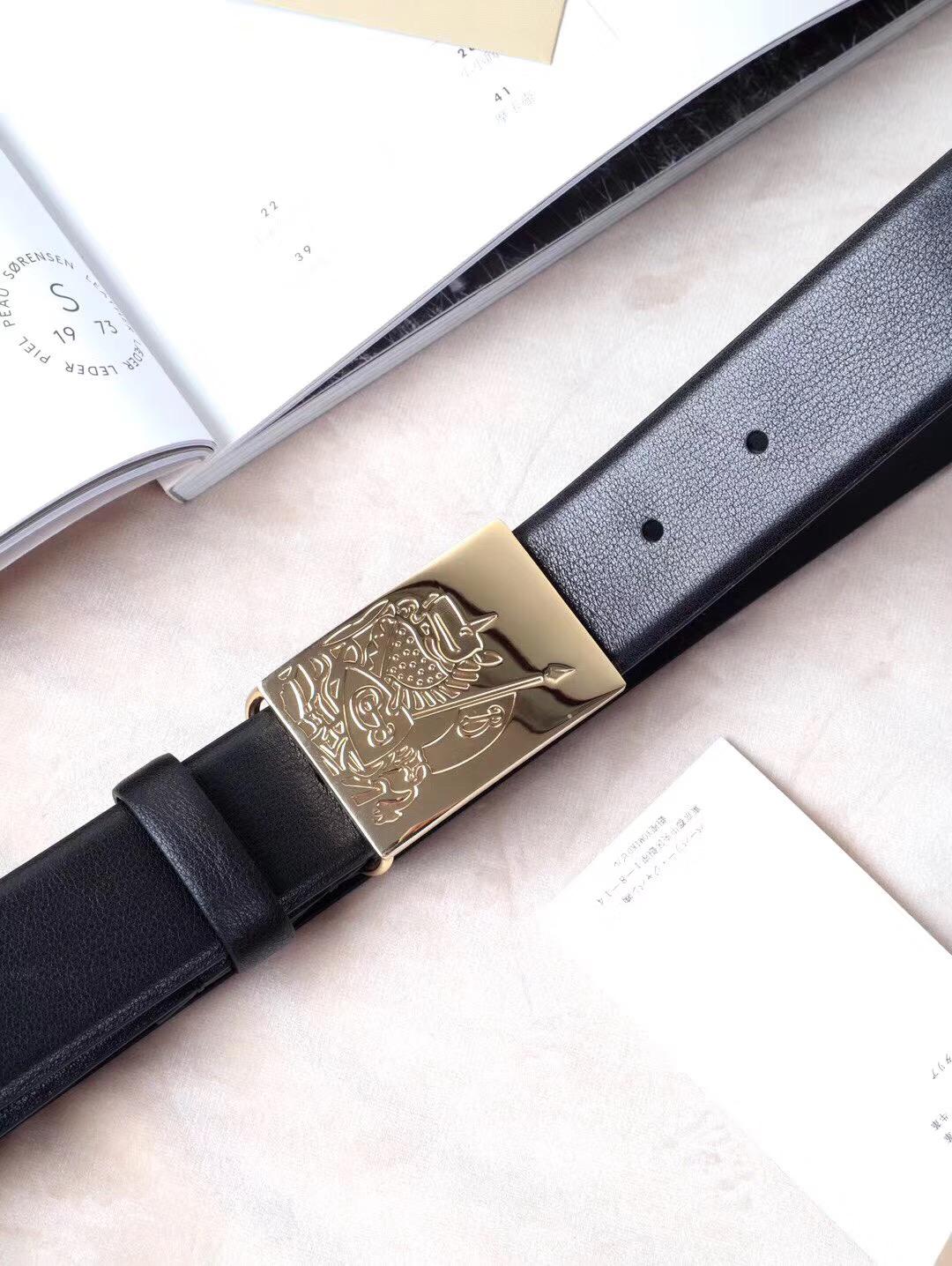 Thắt lưng nam Burberry siêu cấp mặt vuông họa tiết ngựa