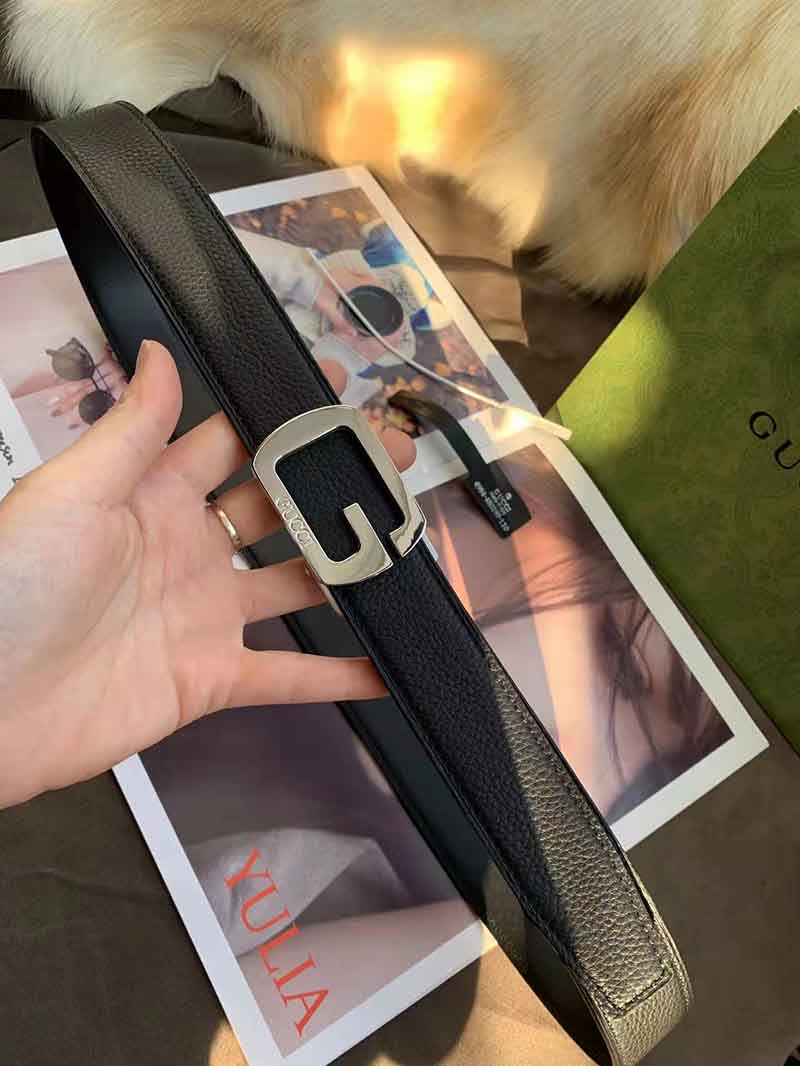 Thắt lưng nam Gucci siêu cấp da nhăn khóa tự động chữ G TLGC48