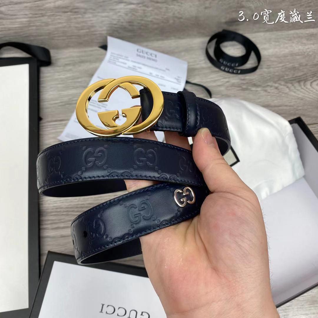 Thắt lưng nam Gucci siêu cấp dây dập logo mặt khoá g lồng TLGC64