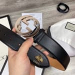 Thắt lưng nam Gucci like au dây đuôi ong khoá logo lồng tròn TLGC63