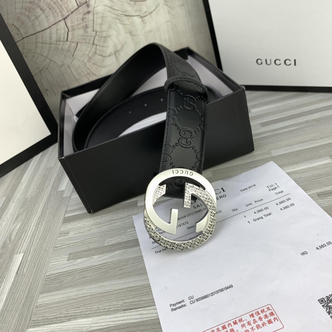 Thắt lưng nam Gucci siêu cấp họa tiết logo đính sao