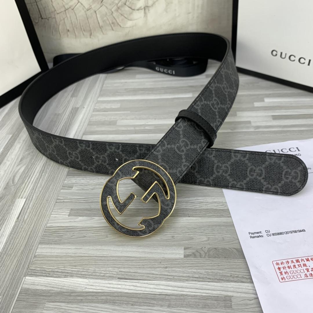 Thắt lưng nam Gucci siêu cấp họa tiết logo xanh vàng