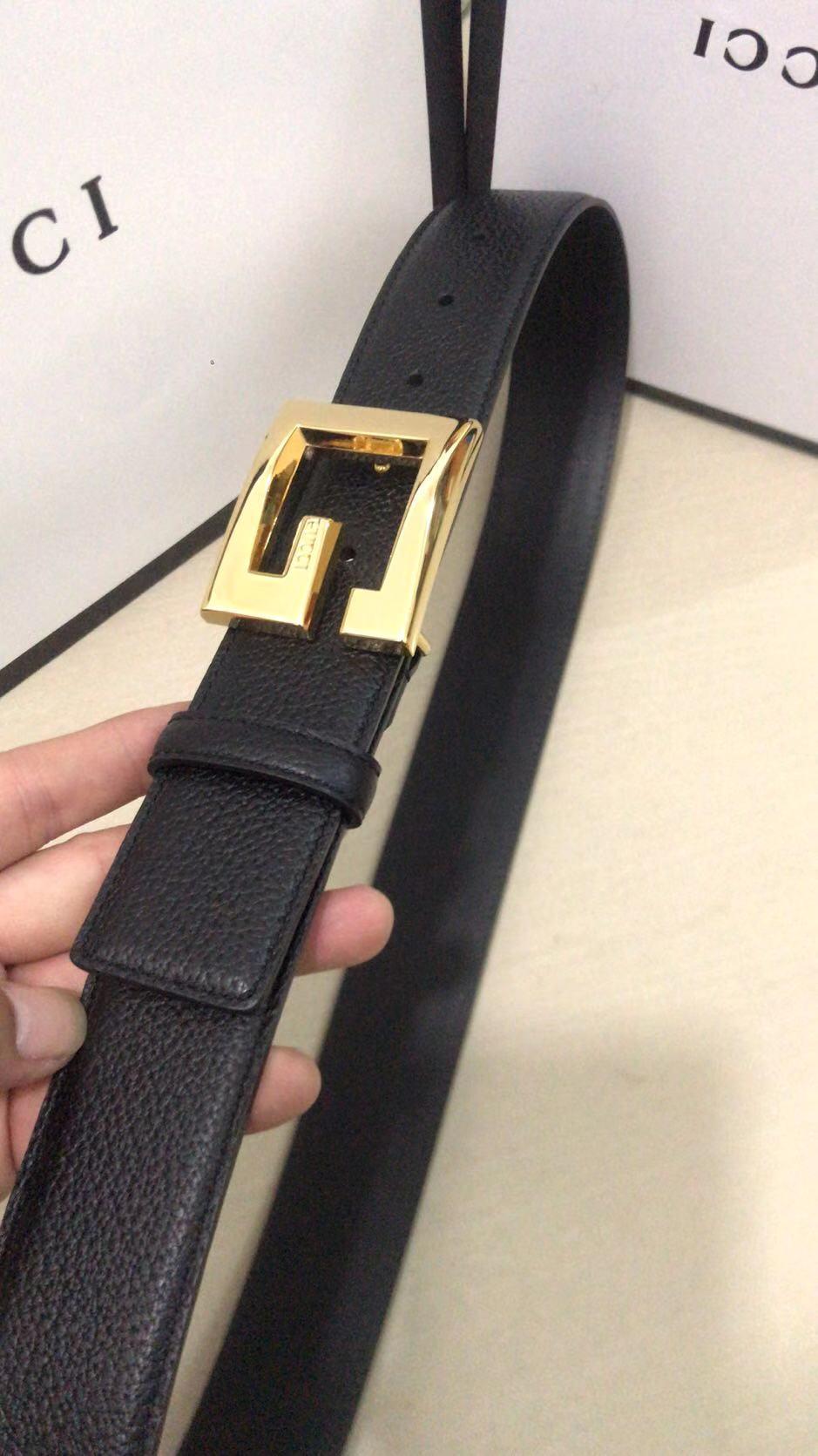 Thắt lưng nam Gucci siêu cấp họa tiết mặt khóa chữ G vuông TLGC59