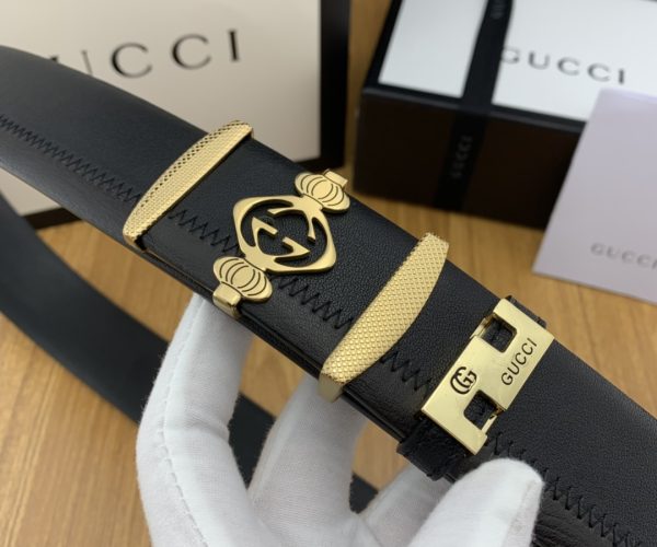Thắt lưng nam Gucci siêu cấp mặt khóa logo họa tiết đèn lồng