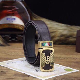 Thắt lưng nam Gucci siêu cấp mặt vuông họa tiết logo