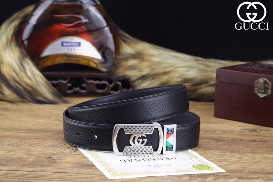 Thắt lưng nam Gucci siêu cấp mặt vuông họa tiết logo