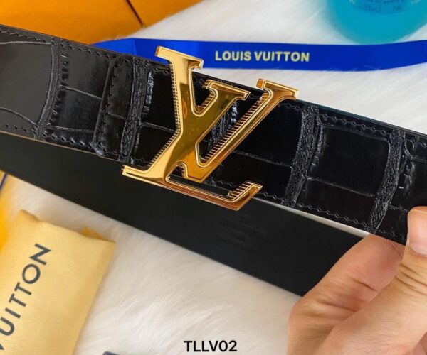 Thắt lưng nam Louis Vuitton da vân cá sấu màu đen TLLV75
