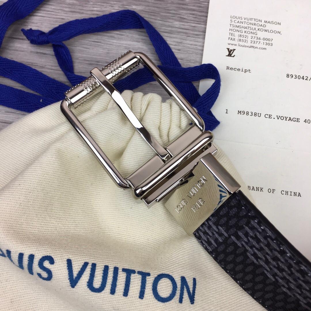 Thắt lưng nam Louis Vuitton like au hoạ tiết caro mới khoá kim TLLV35