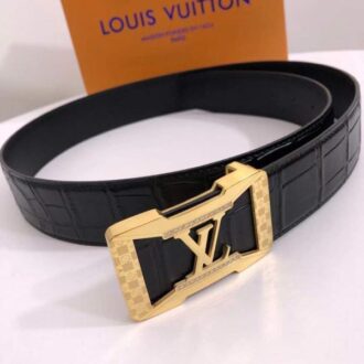 Thắt lưng nam Louis Vuitton siêu cấp mặt đính đá ở giữa