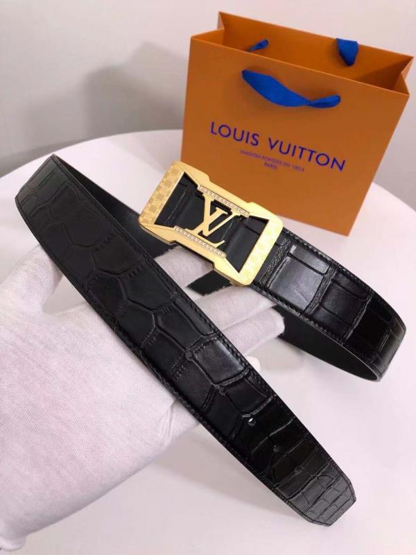 Thắt lưng nam Louis Vuitton siêu cấp mặt đính đá ở giữa