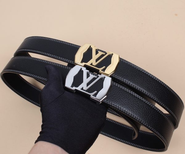 Thắt lưng nam Louis Vuitton siêu cấp mặt vuông dây đen