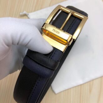 Thắt lưng nam Prada siêu cấp dây đen xanh