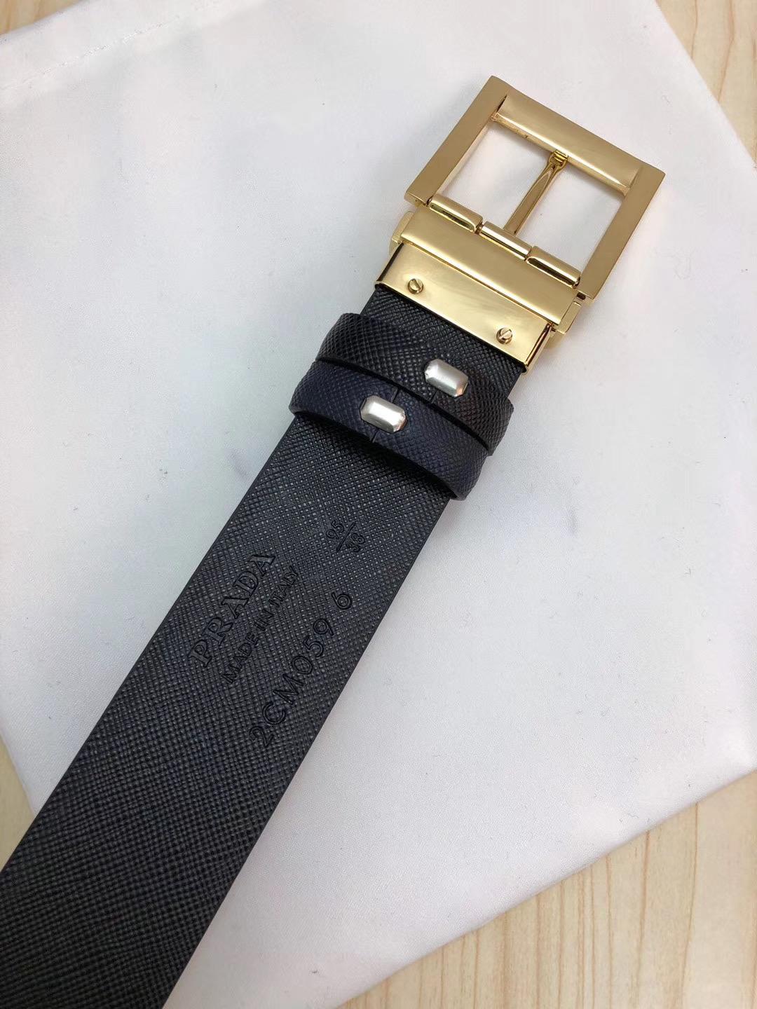 Thắt lưng nam Prada siêu cấp dây đen xanh