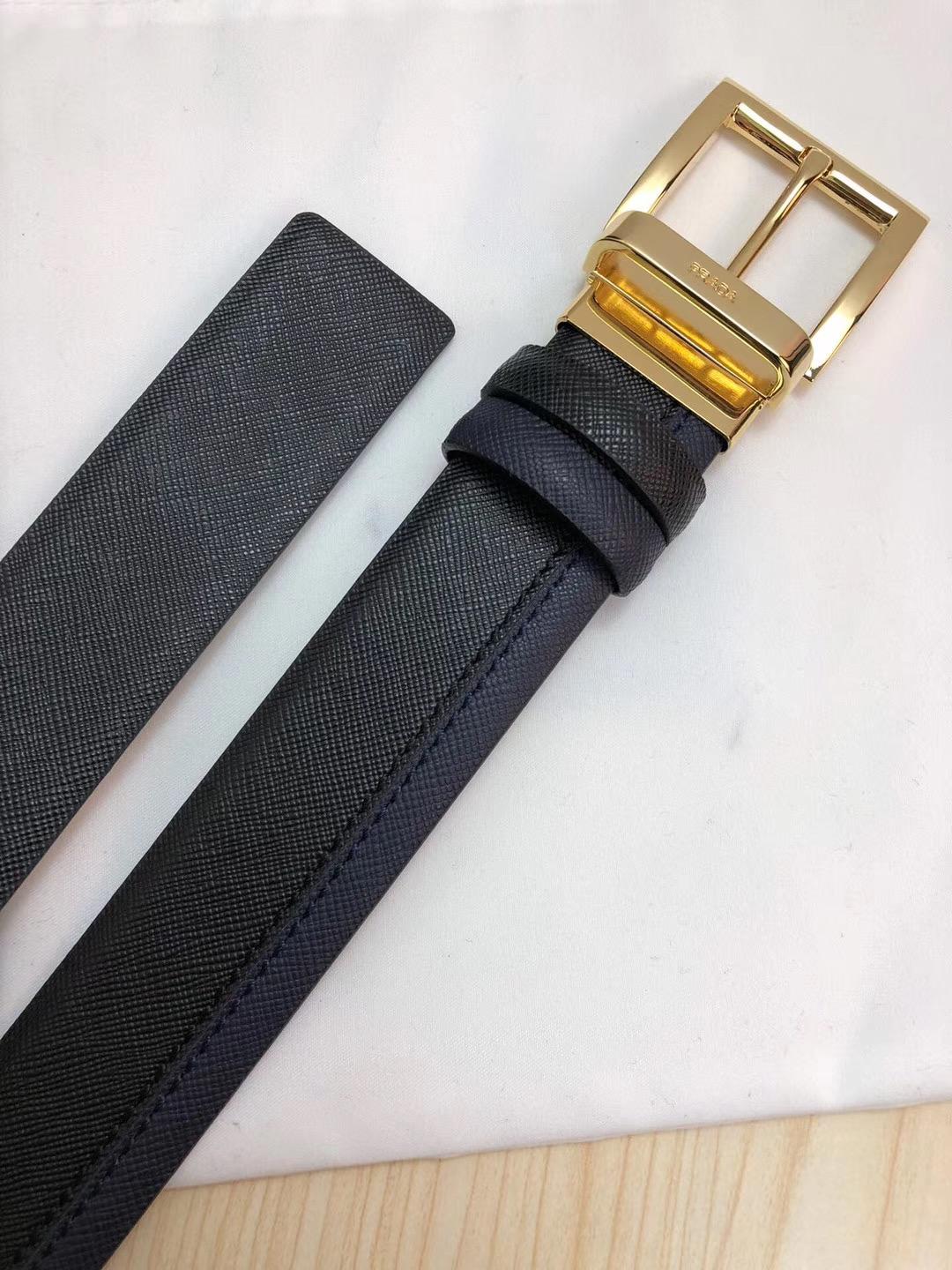 Thắt lưng nam Prada siêu cấp dây đen xanh