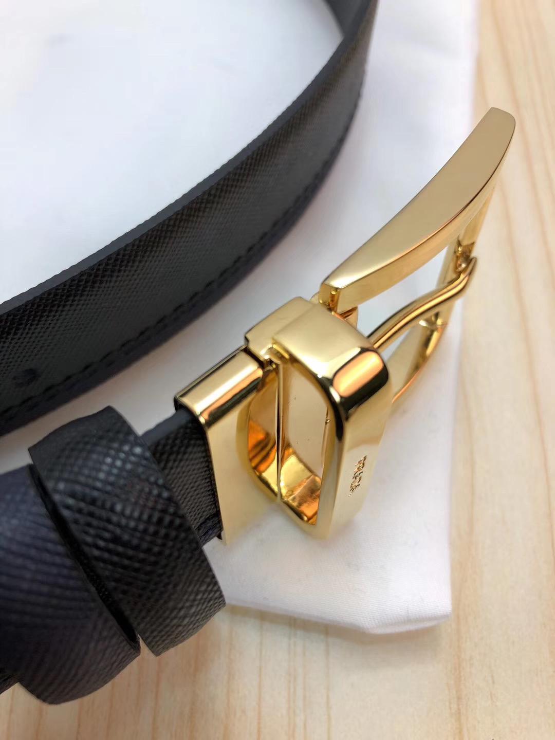 Thắt lưng nam Prada siêu cấp dây đen xanh