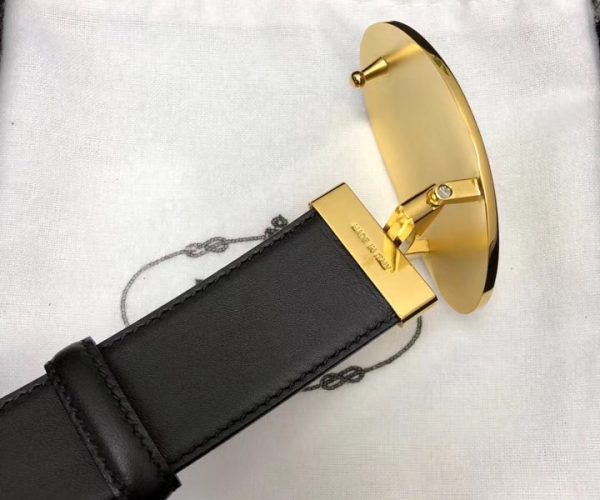 Thắt lưng nam Prada siêu cấp mặt gold hình elip