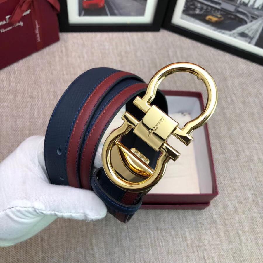 Thắt lưng nam Salvatore Ferragamo siêu cấp dây họa tiết xanh đỏ 