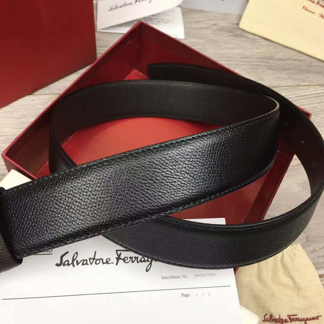 Thắt lưng nam Salvatore Ferragamo siêu cấp mặt khóa logo vát cạnh TLF31