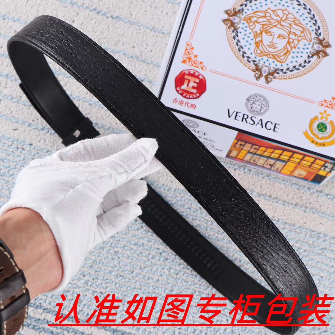 Thắt lưng nam Versace siêu cấp khóa tự động mặt chữ nhất