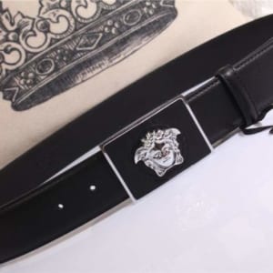 Thắt lưng nam Versace siêu cấp mặt khóa chữ nhật họa tiết logo