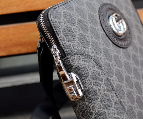 Túi đeo chéo Gucci siêu cấp họa tiết logo xanh khóa số