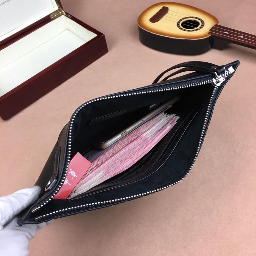 Ví nam Gucci siêu cấp cầm tay da dập vân logo họa tiết ong